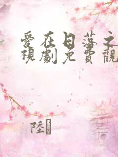 爱在日落之前电视剧免费观看全集