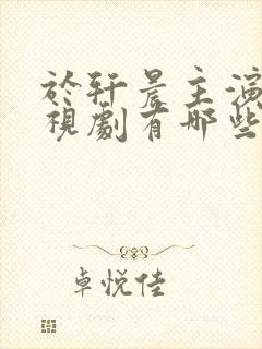 于轩晨主演的电视剧有哪些