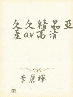 久久精品亚洲国产av高清