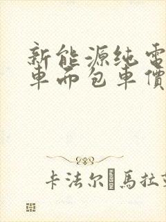 新能源纯电动汽车面包车价格