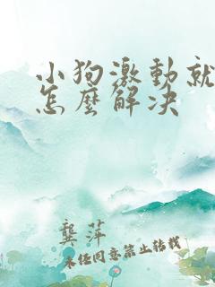 小狗激动就滴尿怎么解决