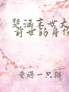楚涵末世大回炉 前世的身份