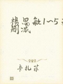 杨思敏1~5未删减