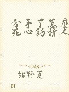 分手了怎么挽回死心的情人