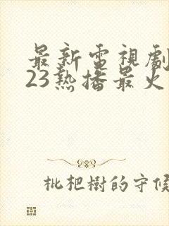 最新电视剧2023热播最火剧免费