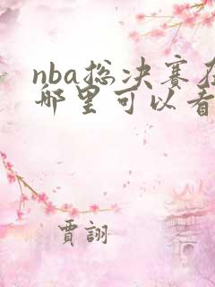 nba总决赛在哪里可以看直播