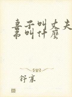 妻子叫丈夫的弟弟叫什么