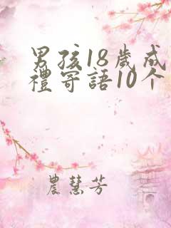 男孩18岁成人礼寄语10个字