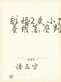 离婚2岁小孩抚养权怎么判定
