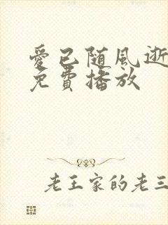 爱已随风逝短剧免费播放