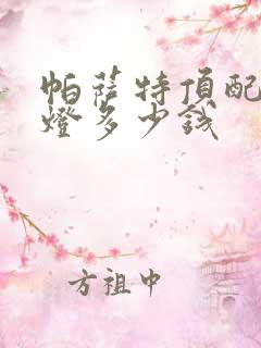 帕萨特顶配前大灯多少钱