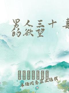 男人三十 妻子的欲望