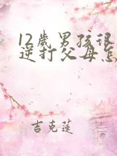 12岁男孩很叛逆打父母怎么办