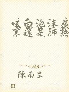 咳白泡沫痰是肺寒还是肺热
