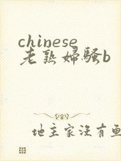 chinese老熟妇骚b