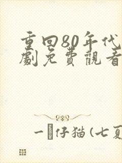 重回80年代短剧免费观看完整版