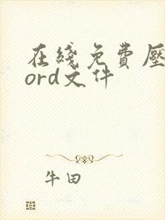 在线免费压缩word文件