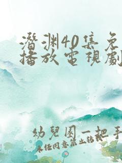 潜渊40集免费播放电视剧黄晓明全集