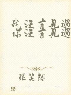 我没有见过你,你没有见过我是什么歌