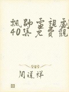 飘帅电视剧全集40集免费观看
