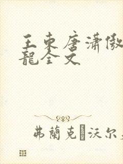 王东唐潇傲世潜龙全文