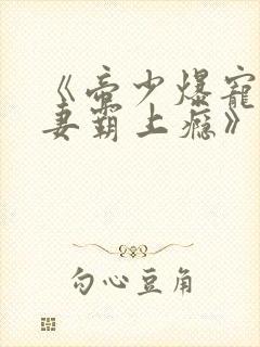 《帝少爆宠:娇妻霸上瘾》