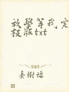 放学等我完整精校版txt