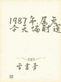 1987年属兔今天偏财运好不好