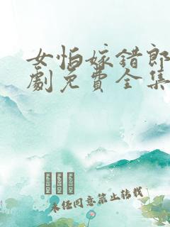 女怕嫁错郎电视剧免费全集播放