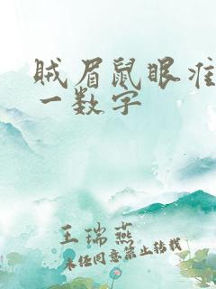 贼眉鼠眼准确打一数字