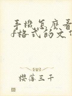 手机怎么看pdf格式的文件