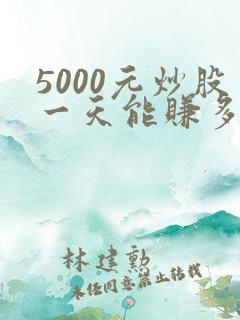 5000元炒股一天能赚多少