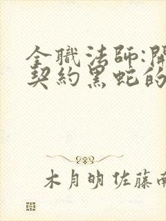 全职法师:开局契约黑蛇的小说