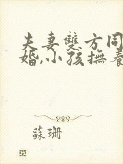 夫妻双方同意离婚,小孩抚养权归谁?