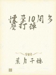怀孕10周多怎么打掉