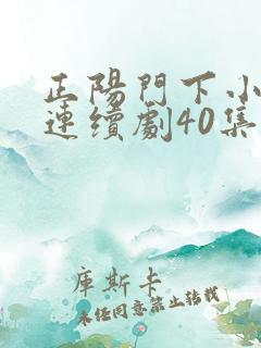 正阳门下小女人连续剧40集
