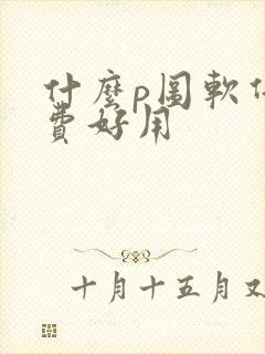 什么p图软件免费好用