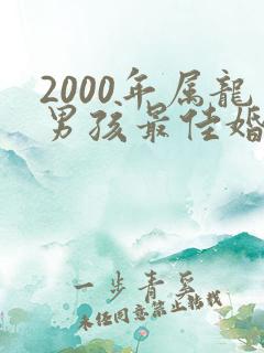 2000年属龙男孩最佳婚配属相