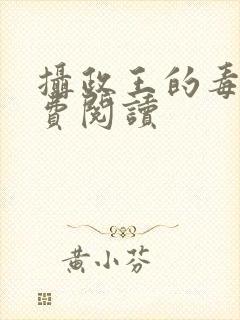 摄政王的毒妃免费阅读