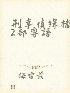 刑事侦缉档案第2部粤语