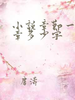 小说章节一般一章多少字