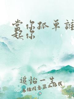当你孤单谁会想起你