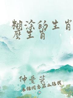 糊涂的生肖指什么生肖