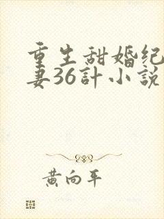 重生甜婚纪先宠妻36计小说