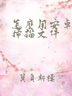 怎么用安卓手机扫描文件