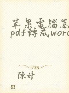 苹果电脑怎么把pdf转成word