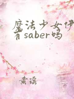 魔法少女伊莉雅有saber吗