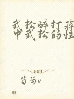武松醉打蒋门神中武松的性格特点