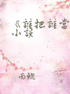 《谁把谁当真》小说