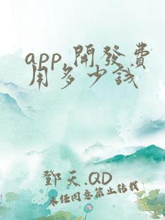 app 开发费用多少钱